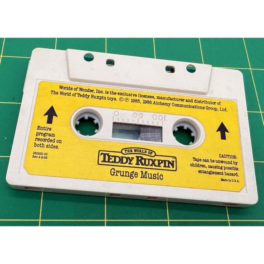 Vintage Teddy  Ruxpin Tape Grunge Music Untested